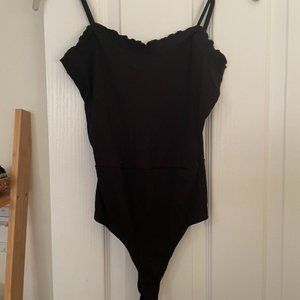 Black Ribbed Body Suit